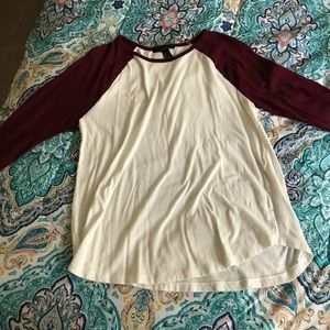 FOREVER 21 quarter sleeve baseball tee ⚾️🎀